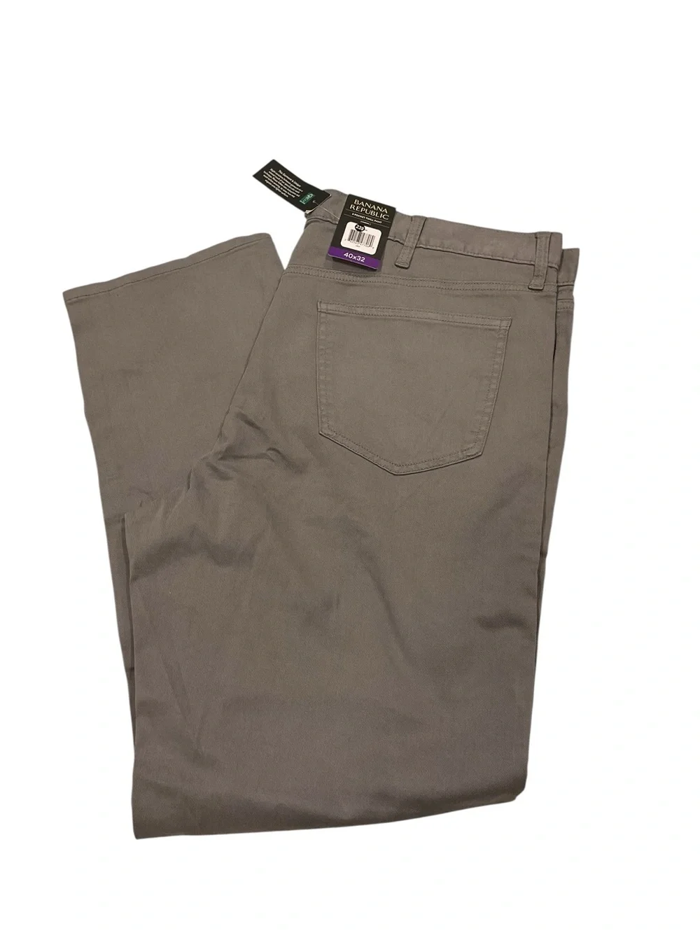 Banana Republic Mens 5 Pocket Twill Pant Grey 40x32 NWT